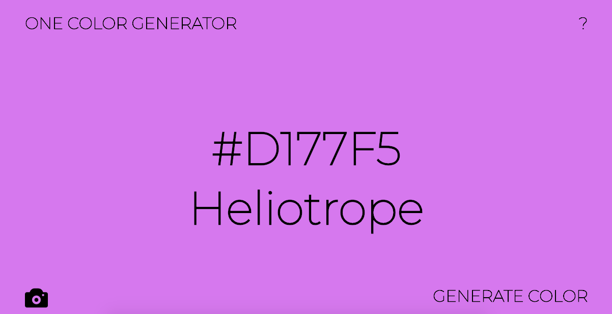 ONE COLOR GENERATOR